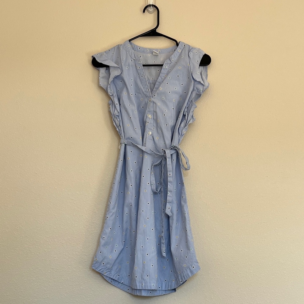 Old Navy Blue and White Flutter Sleeve Sundress